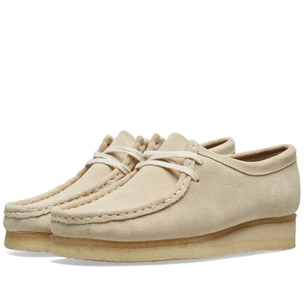 clarks wallabees off white
