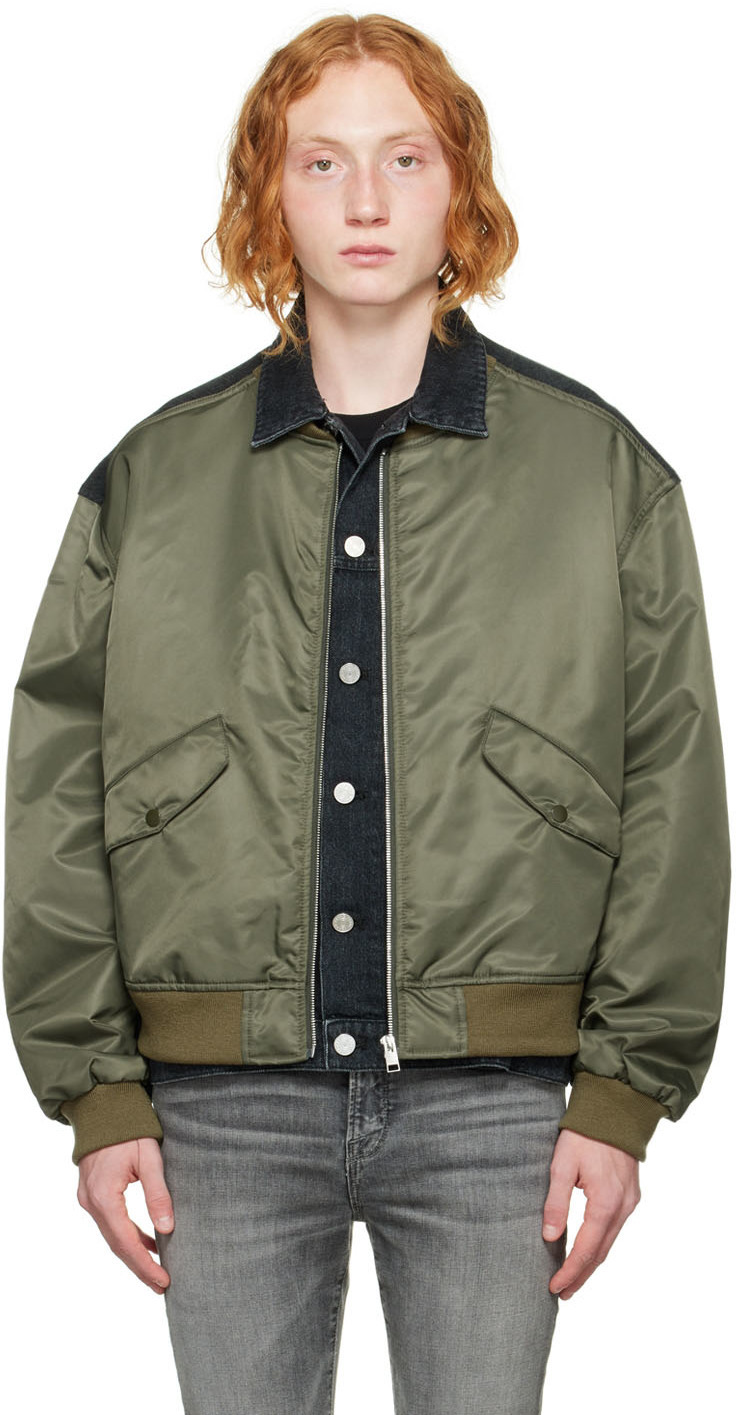 Soft Denim Crop Jacket Khaki