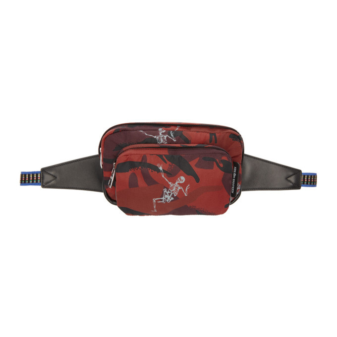 Alexander McQueen Burgundy Urban Bum Fanny Pack Alexander McQueen