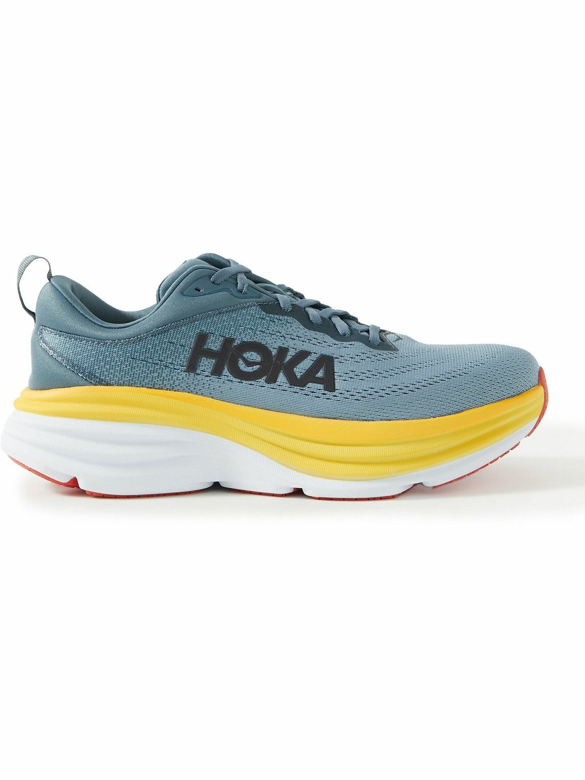 Hoka One One - Bondi 8 Wide-Fit Rubber-Trimmed Mesh Running Sneakers ...