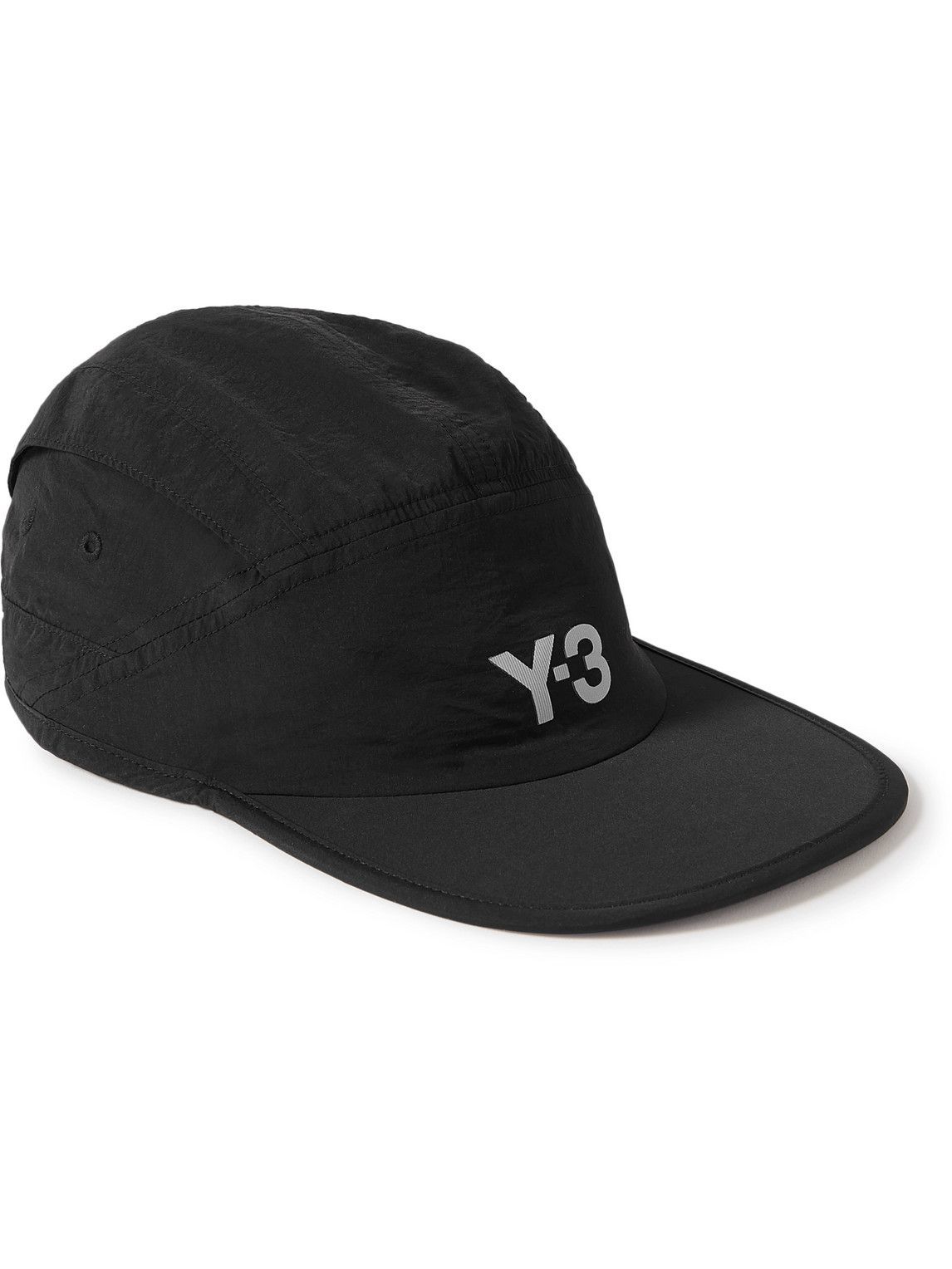 Y-3 - Logo-Print Shell Cap - Black Y-3