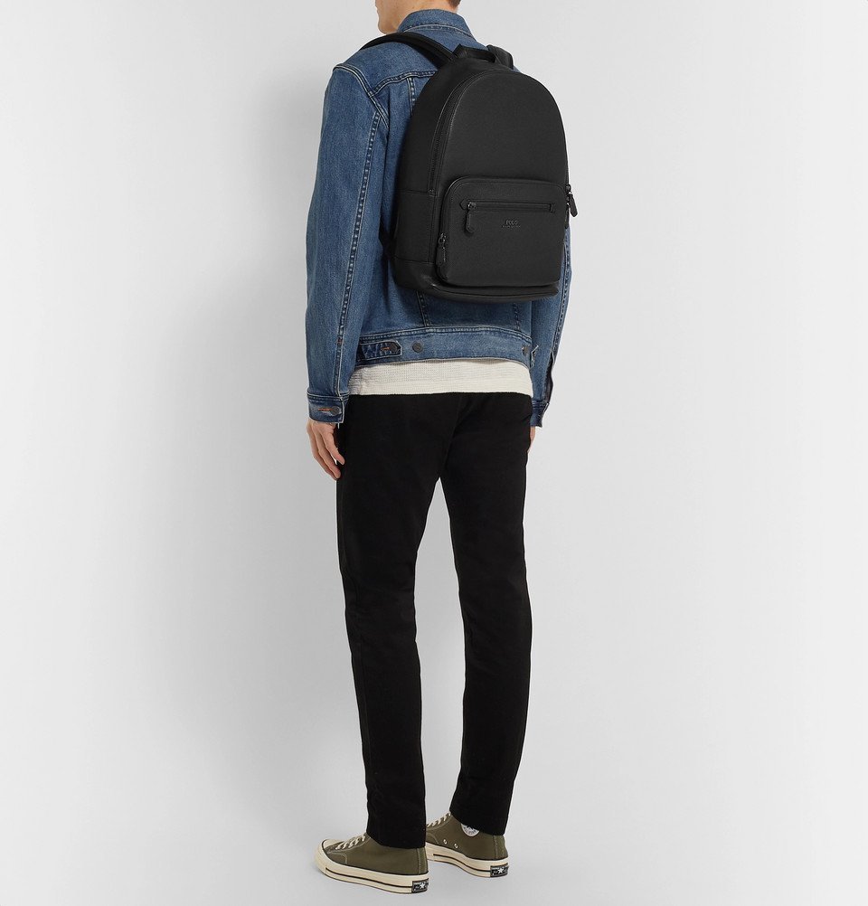 Polo Ralph Lauren - Full-Grain Leather Backpack - Black Polo Ralph Lauren