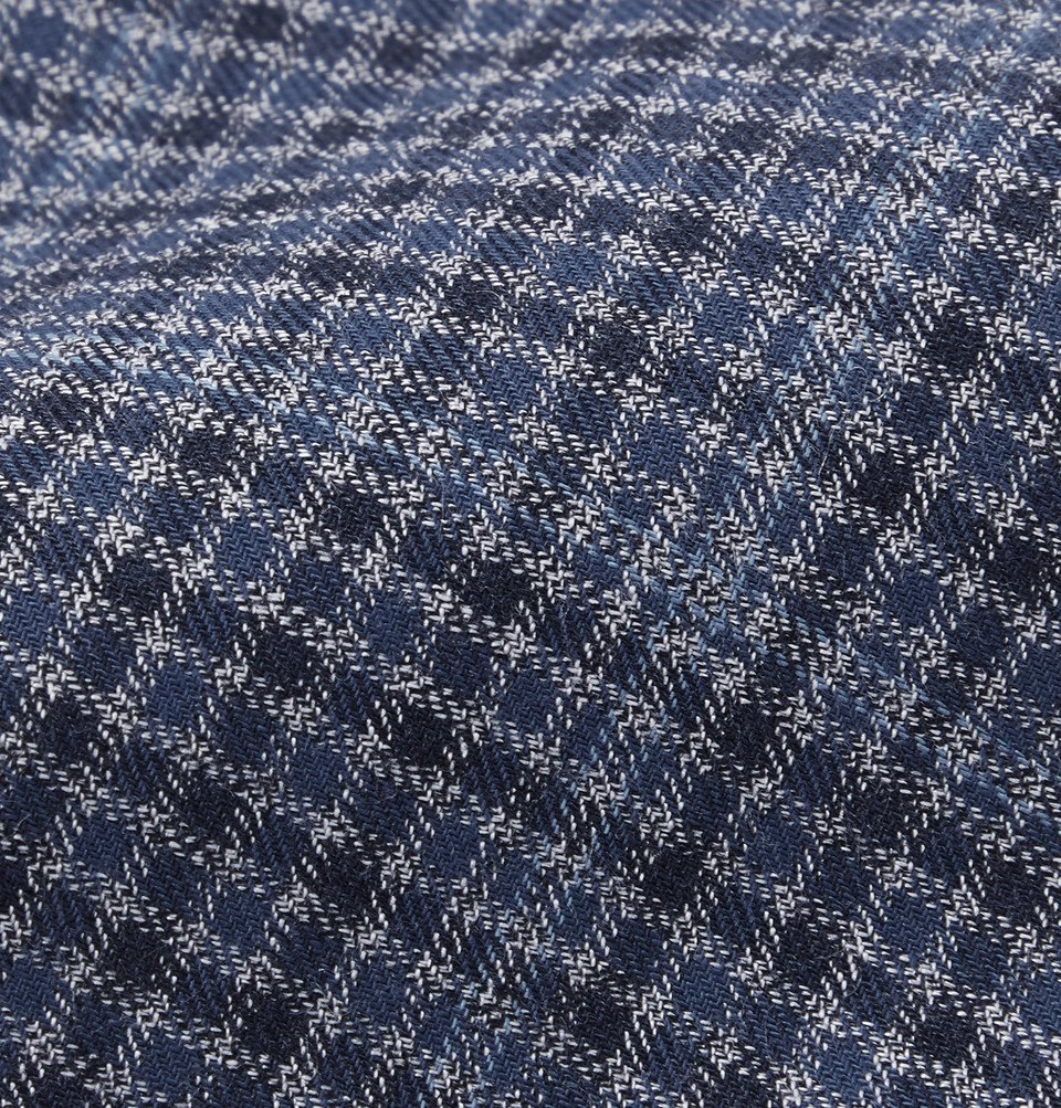 Oliver Spencer - 8cm Checked Cotton Tie - Blue