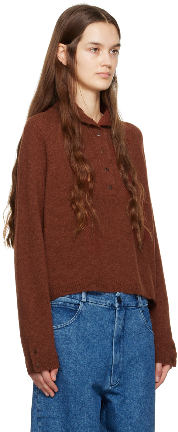 Orange Oversized Turtleneck Knit Sweater
