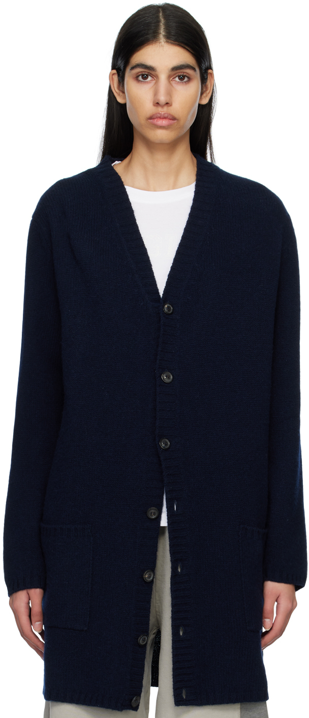 Maison Margiela Navy Patch Pocket Cardigan Maison Margiela