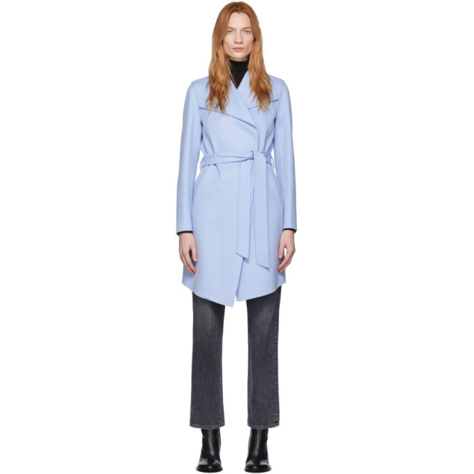 Mackage Blue Wool Laila Coat Mackage