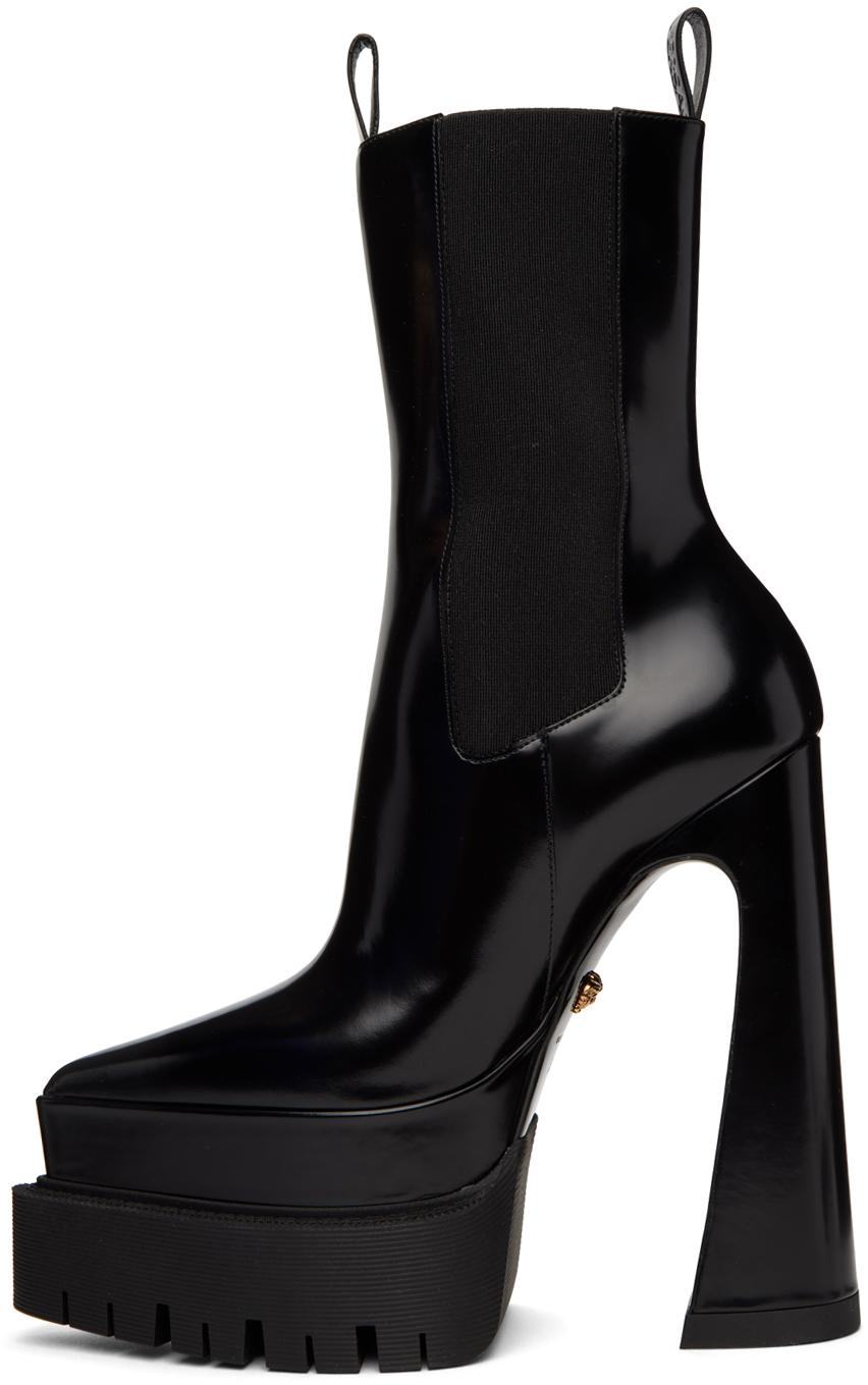 Versace Black Aevitas Pointy Boots Versace