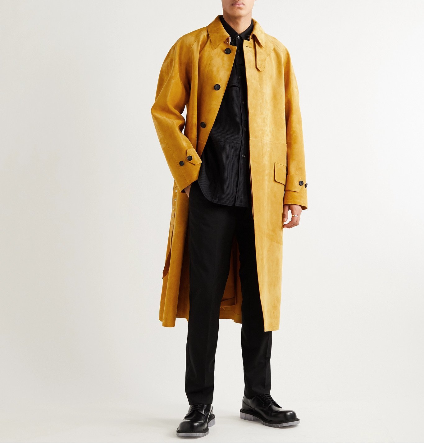 mustard trench coat mens