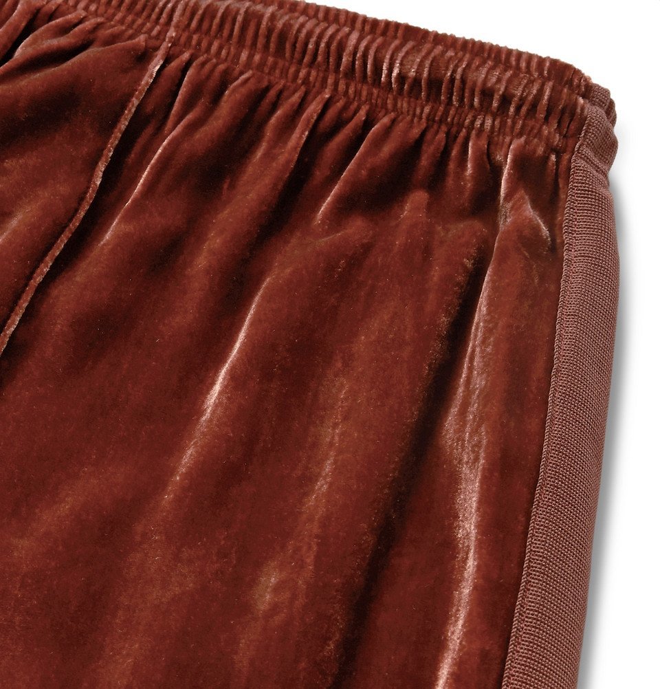 Our Legacy bingTrimmed Velvet Sweatpants Burgundy Our Legacy