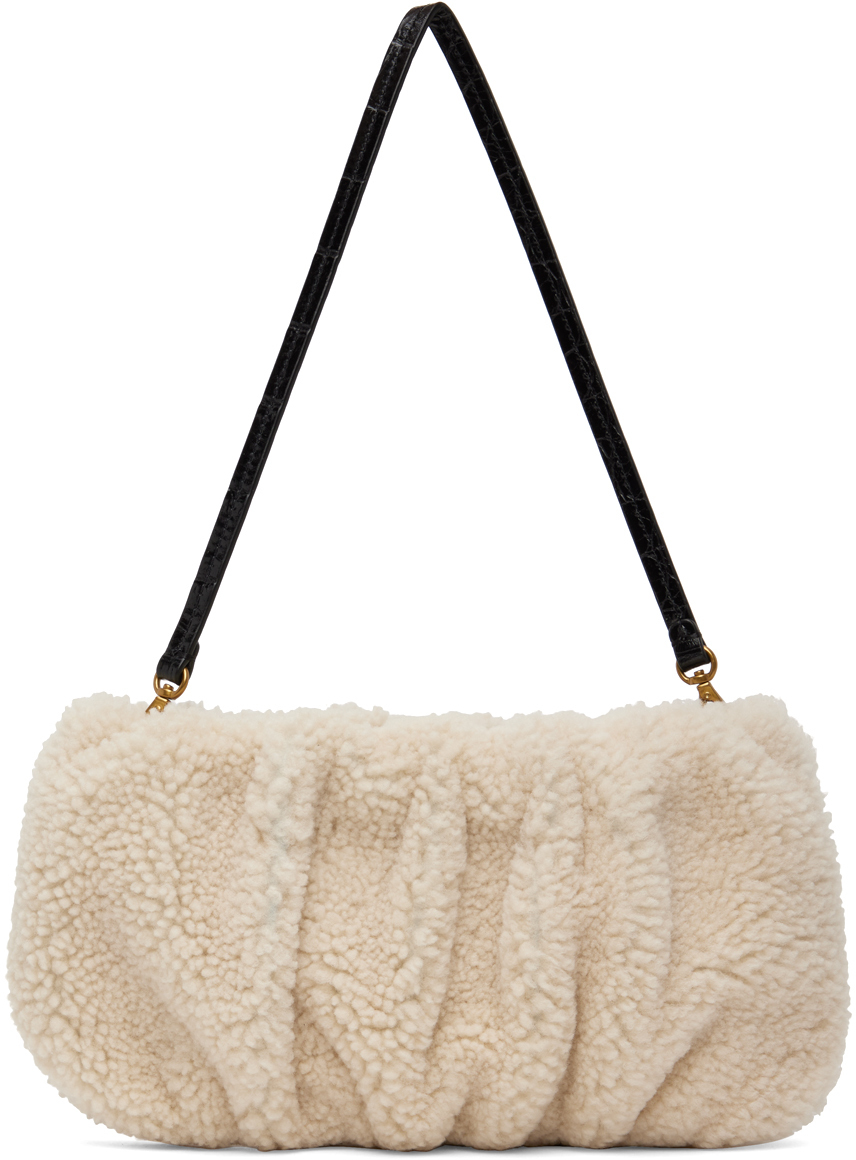 off white shearling bag