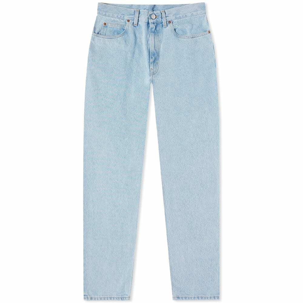 Martine Rose Men's Straight Leg Jean in Light Blue Stone Wash Martine Rose