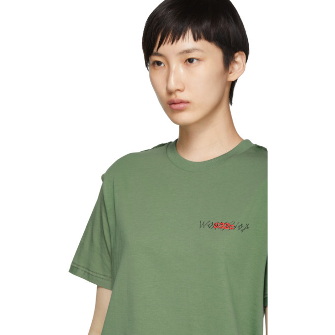 032c Green Embroidery Pin T-Shirt