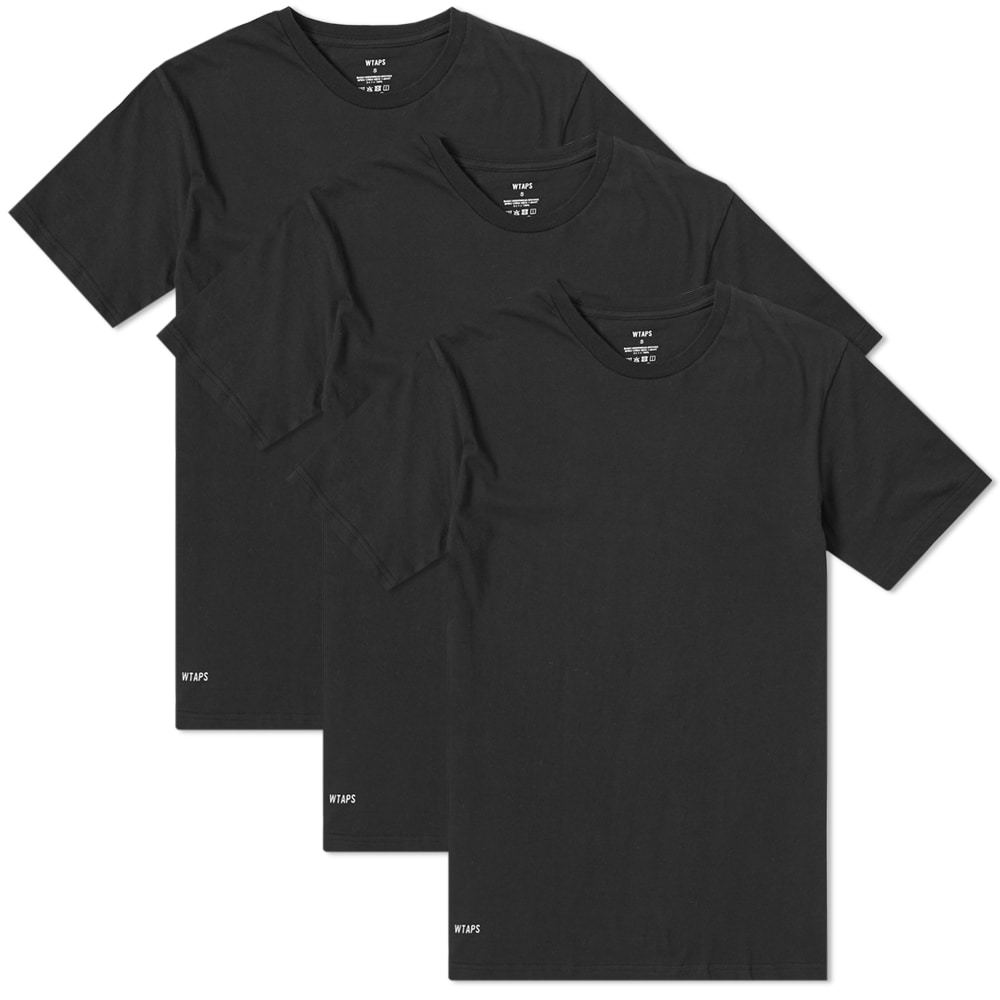 WTAPS Skivvies Crew Tee - 3 Pack Black WTAPS