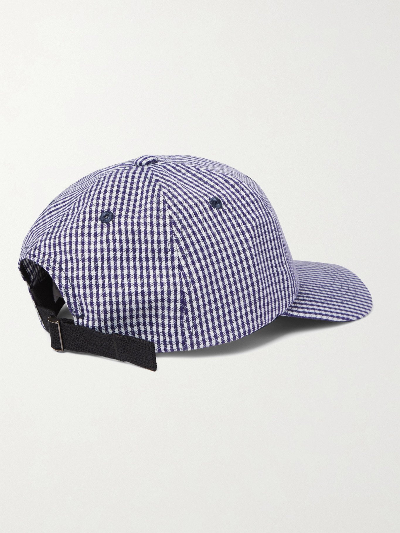 Logo-Embroidered Gingham Woven Baseball 