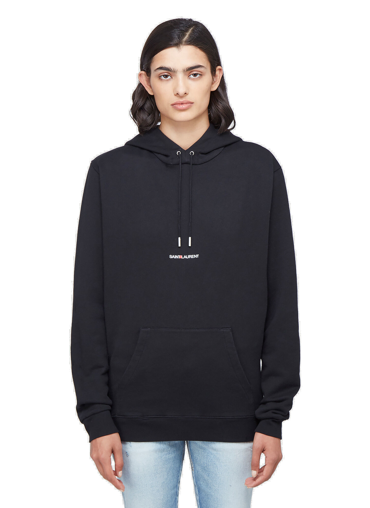 Photo: Logo-Print Hooded Sweatshirt in Black