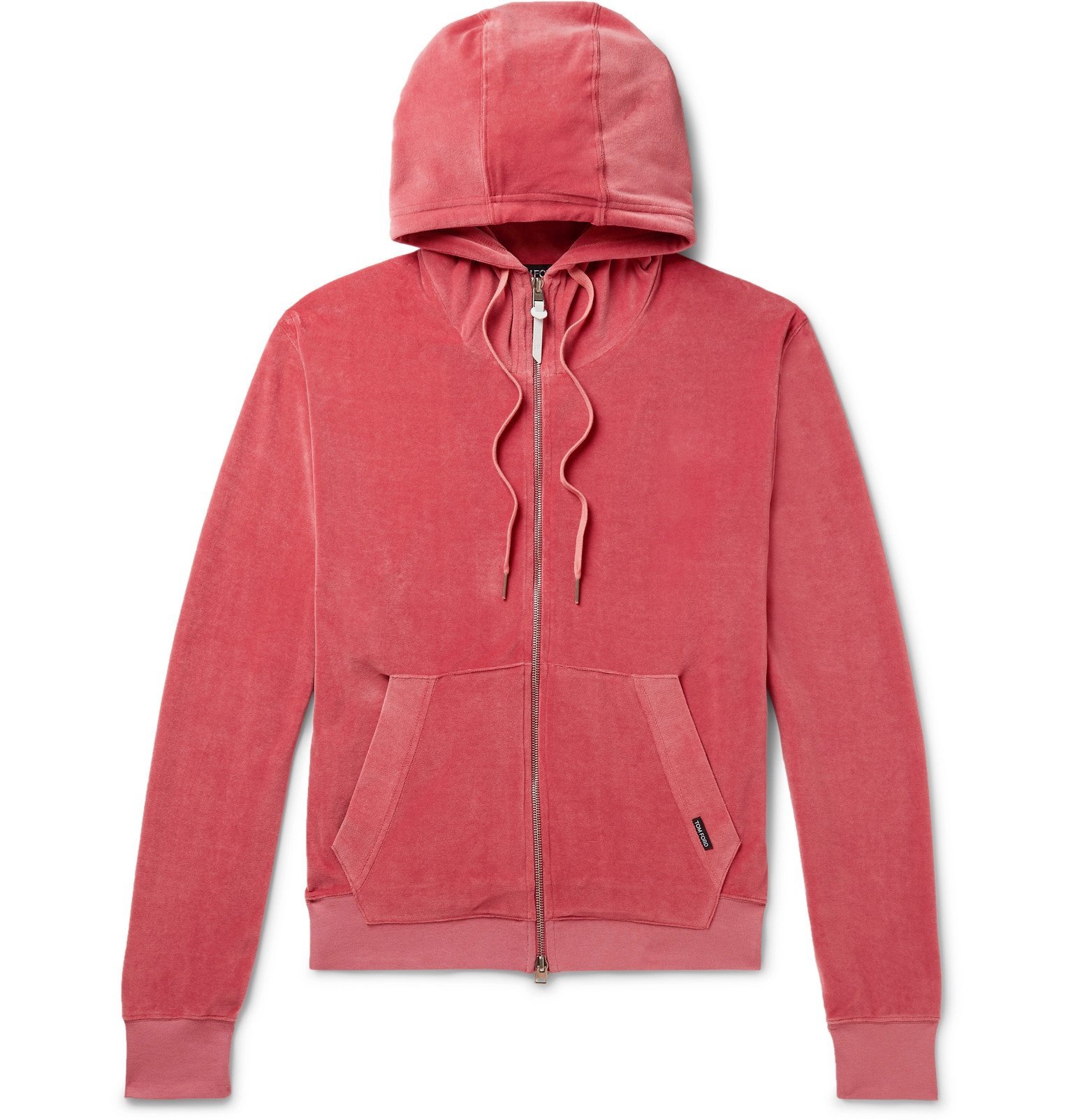 TOM FORD - Cotton-Blend Velour Zip-Up Hoodie - Pink TOM FORD