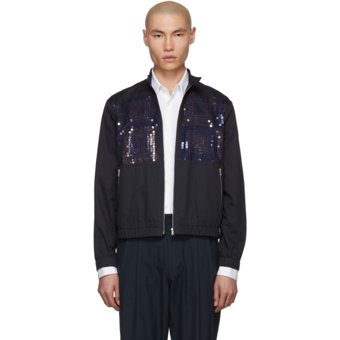 Dries Van Noten Navy Caraffe Sequin 