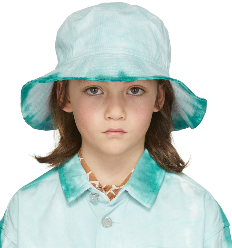 Photo: Wildkind Kids Blue & White Tie-Dye Bucket Hat