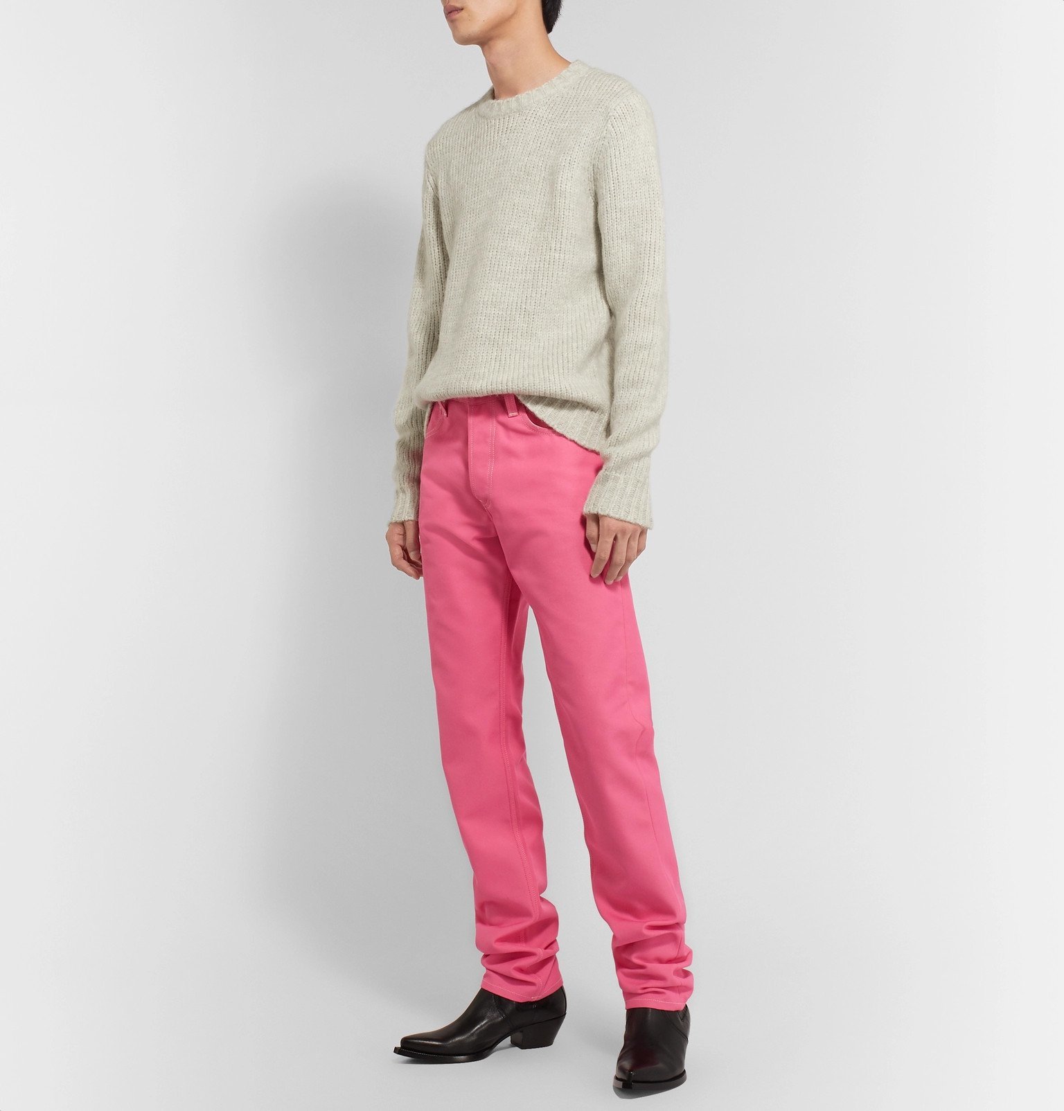 helmut lang pink jeans