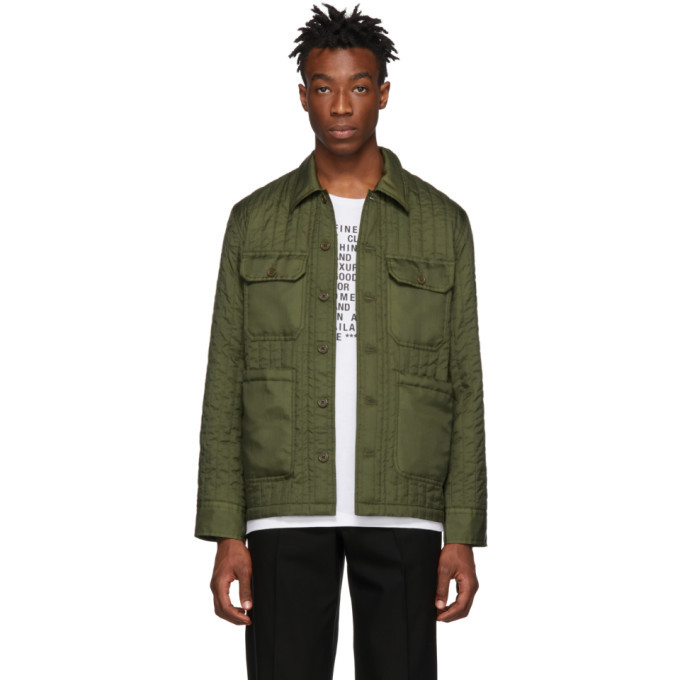 Helmut Lang Green Quilted Workwear Jacket Helmut Lang