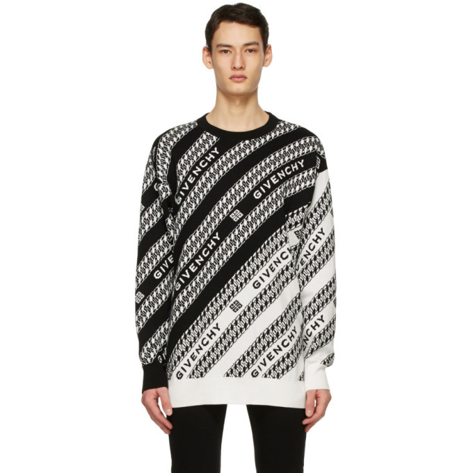 White Oversized Chain Sweater Givenchy