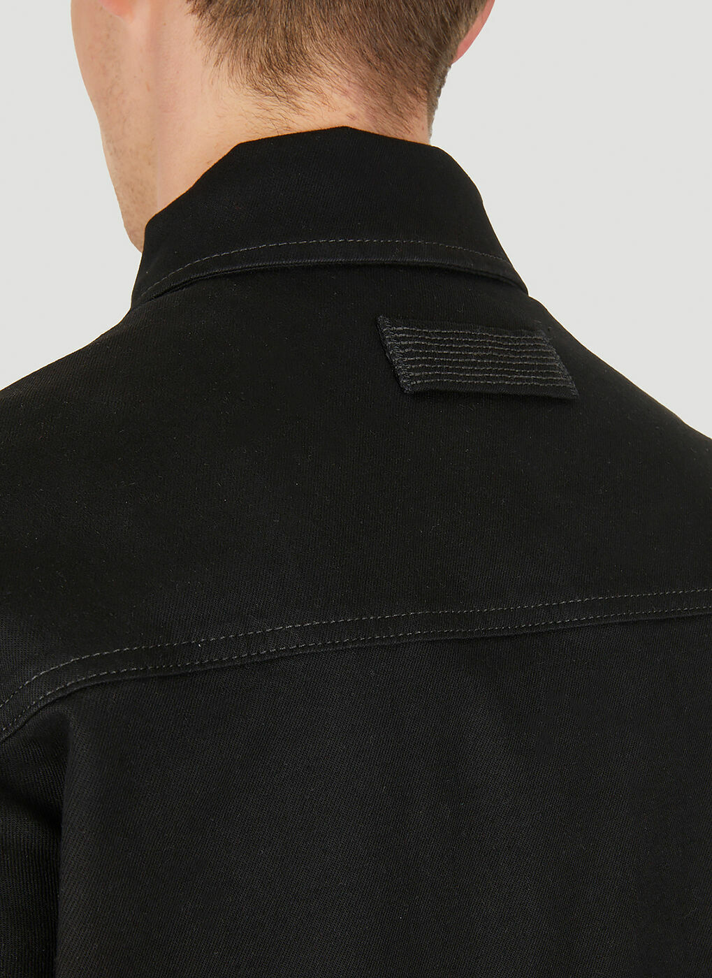 Medusa College Fit Denim Jacket in Black Versace