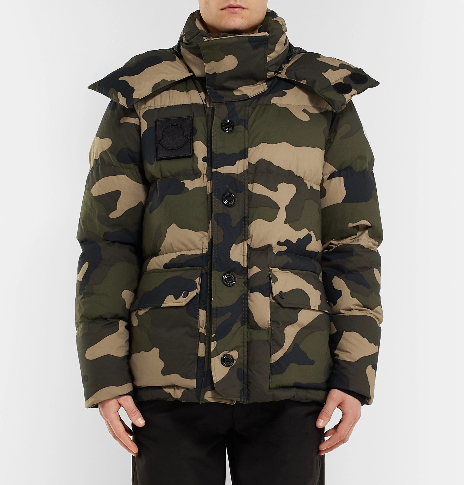 after school Actively Journey Moncler - Dary Slim-Fit Camouflage-Print Quilted Cotton-Shell Hooded Down  Jacket - Green Moncler