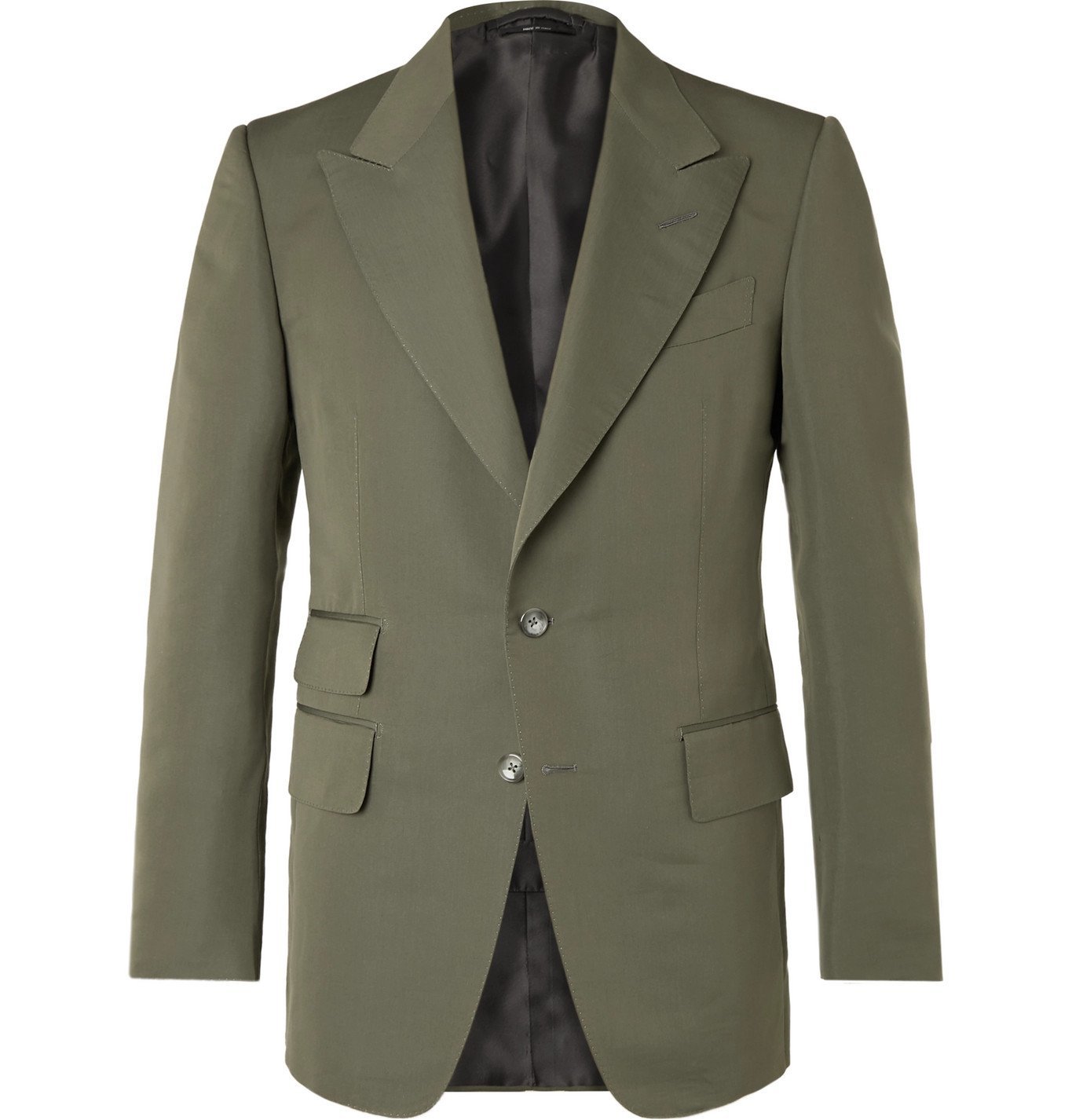 TOM FORD - Shelton Slim-Fit Cotton Silk-Blend Suit Jacket - Green TOM FORD