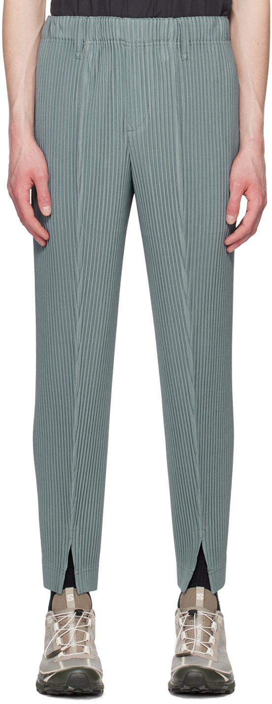 Homme Plissé Issey Miyake Green Tailored Pleats 2 Trousers Homme Plisse ...