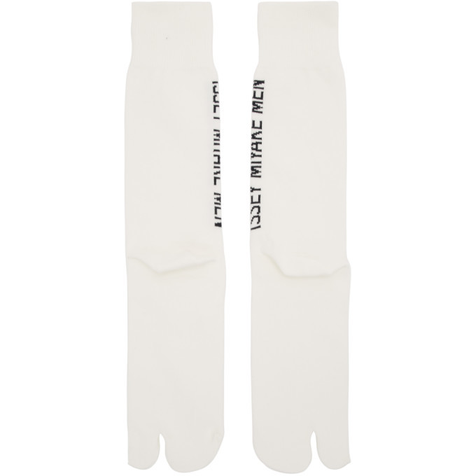 Issey Miyake Men White Tabi Socks Issey Miyake Men