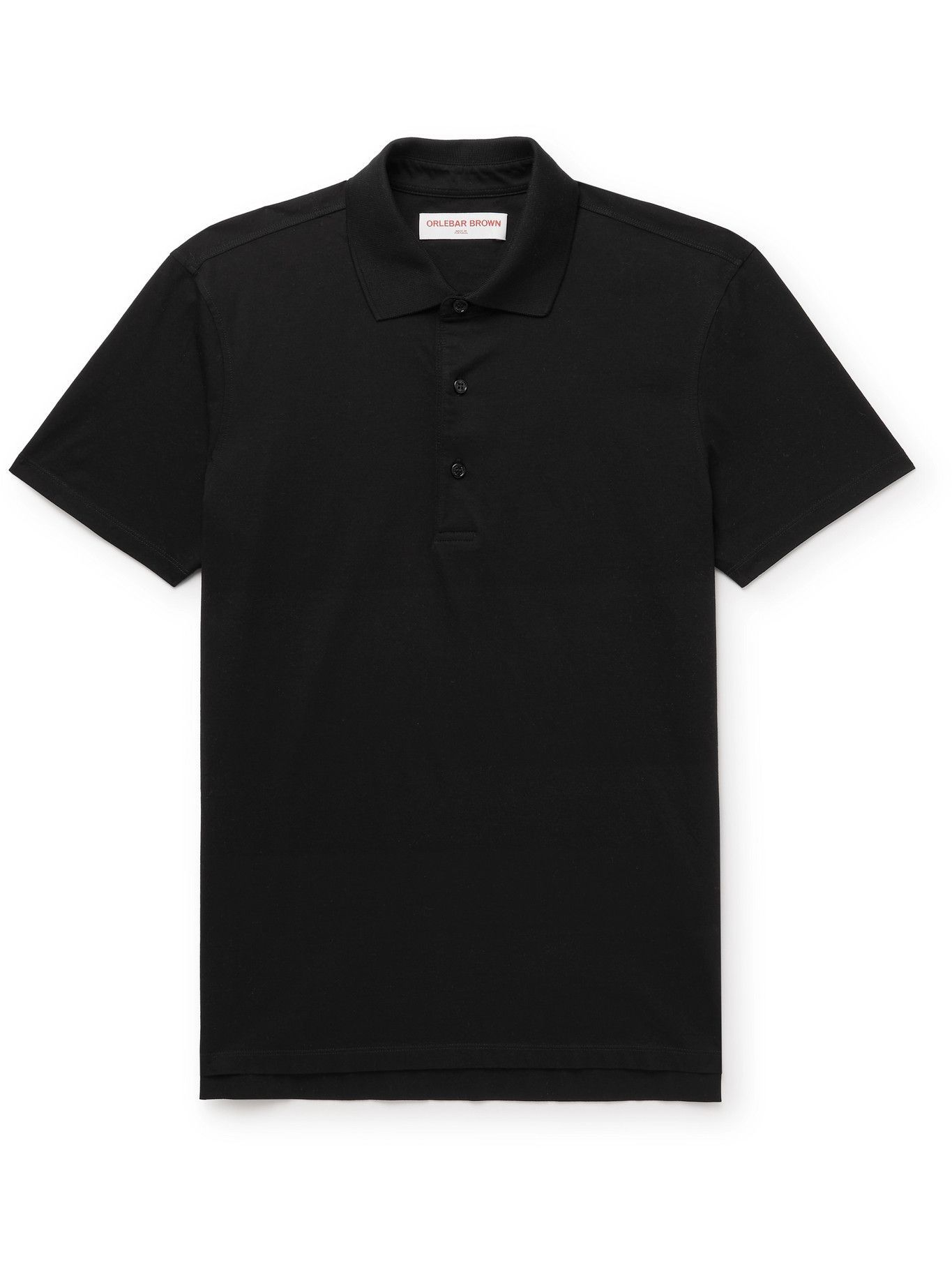 ORLEBAR BROWN - Linwood Cotton-Jersey Polo Shirt - Black Orlebar Brown