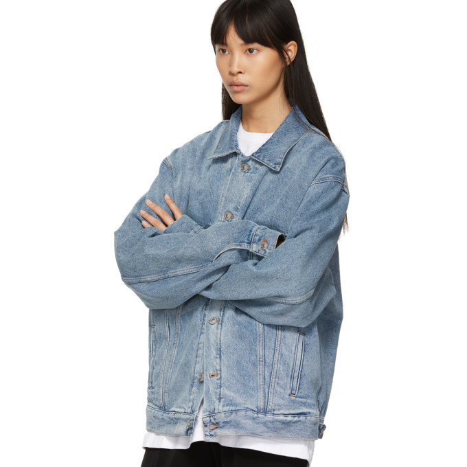 Balenciaga Blue Denim Tattoo Jacket Balenciaga