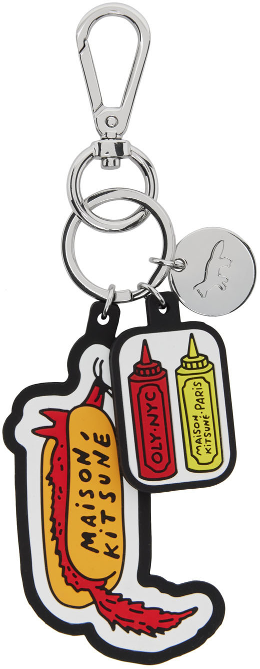 Photo: Maison Kitsuné Silver Hot Dog Keychain