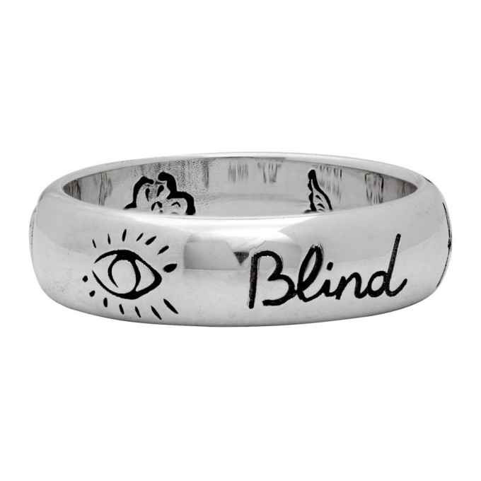 Gucci Silver Blind For Love Ring Gucci