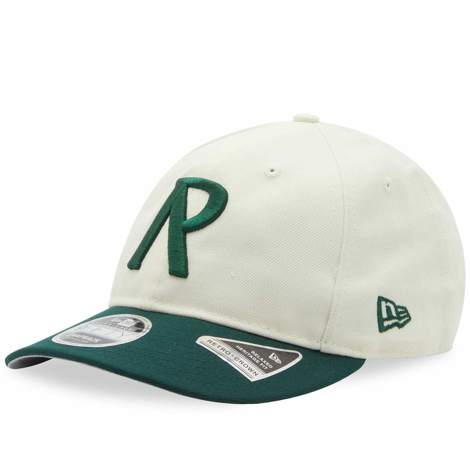 Represent Men's Initial New Era Cap in Cream/Racing Green Represent