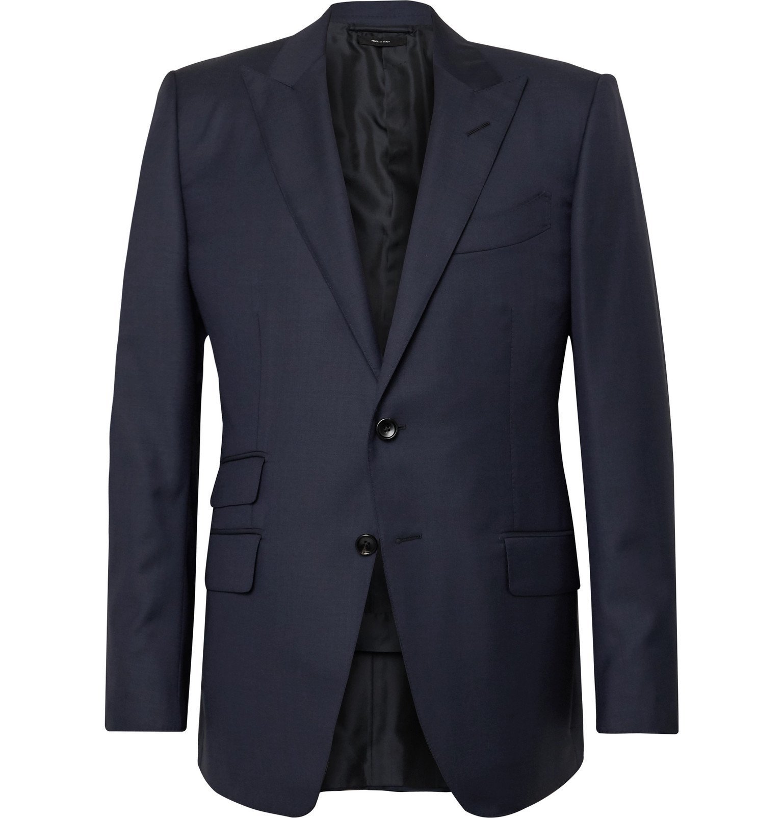 TOM FORD - Navy O'Connor Slim-Fit Super 110s Wool-Sharkskin Suit Jacket -  Blue TOM FORD