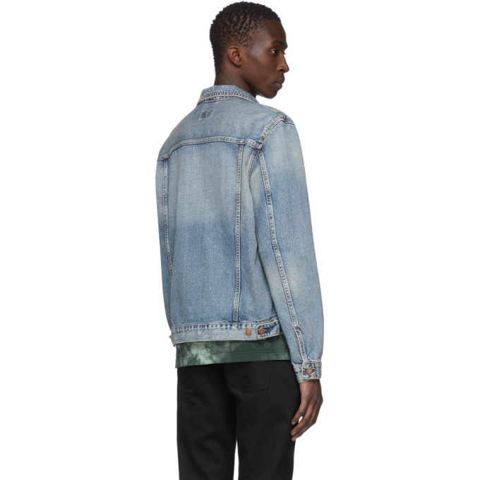 Nudie Jeans Blue Denim Vinny Flower 