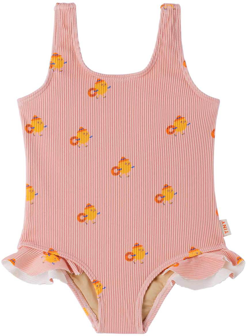 Tinycottons Tiny Dance Swimsuit, Papaya