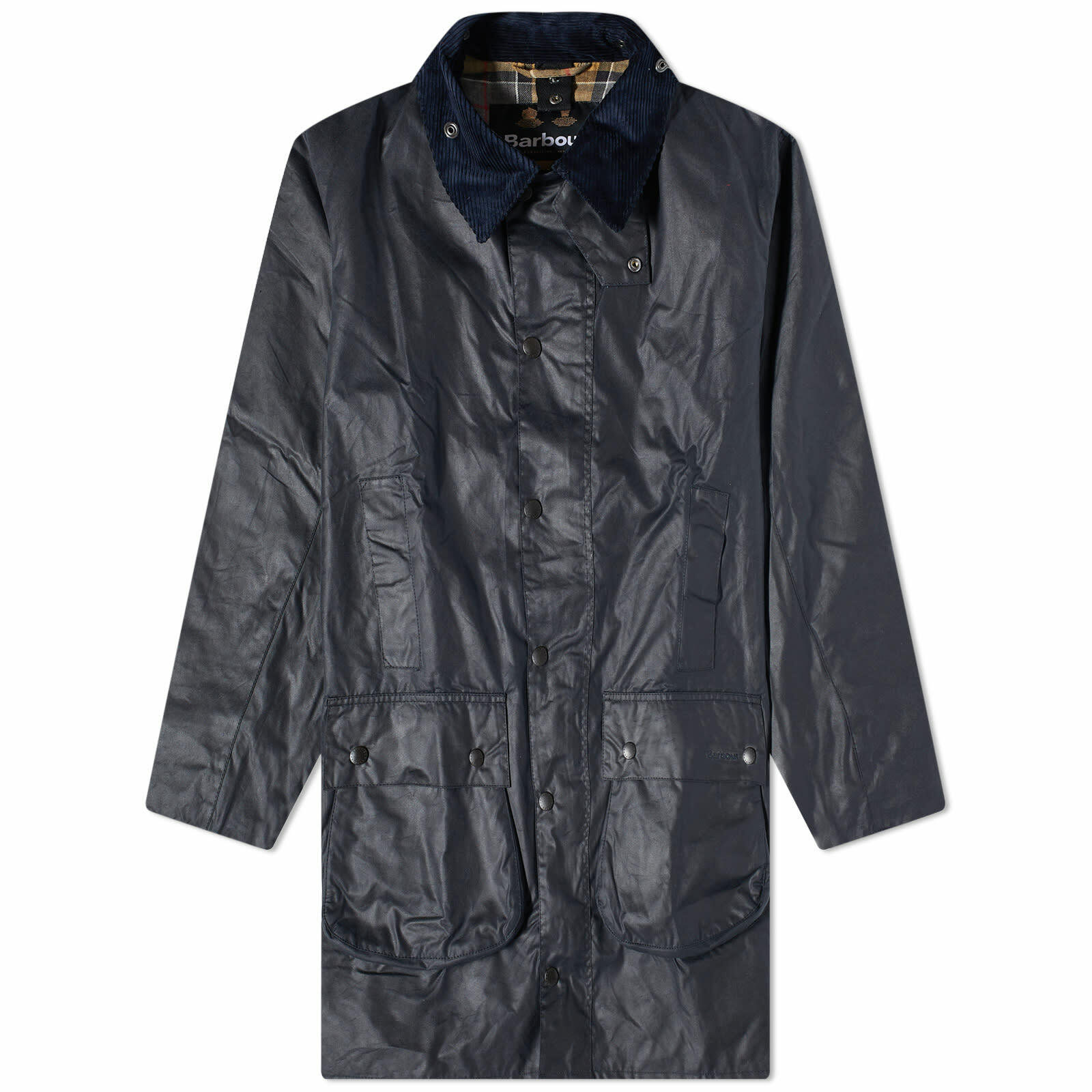 Barbour Men's Border Wax Jacket in Navy Barbour