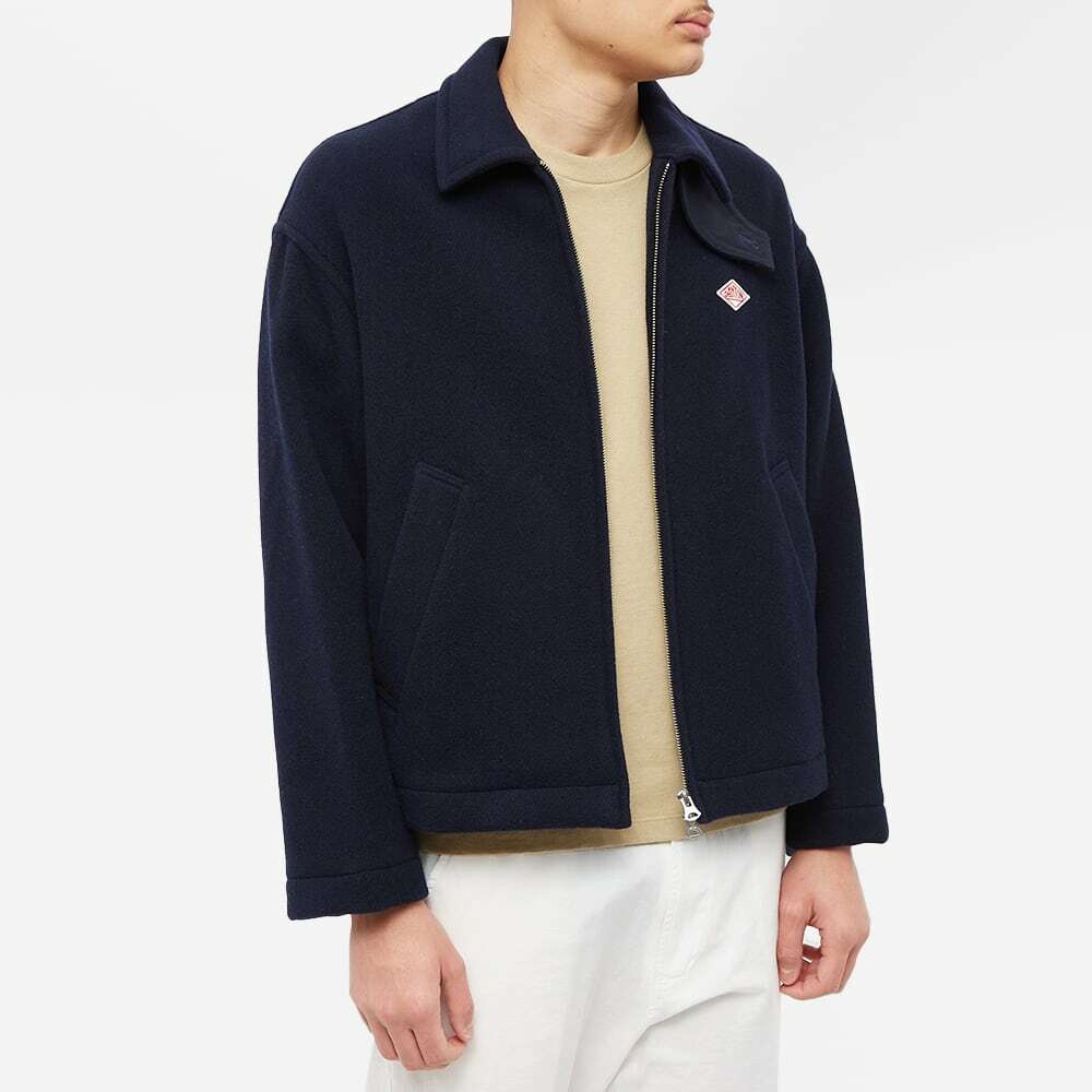 Danton Men's Wool Zip Jacket in Navy Danton