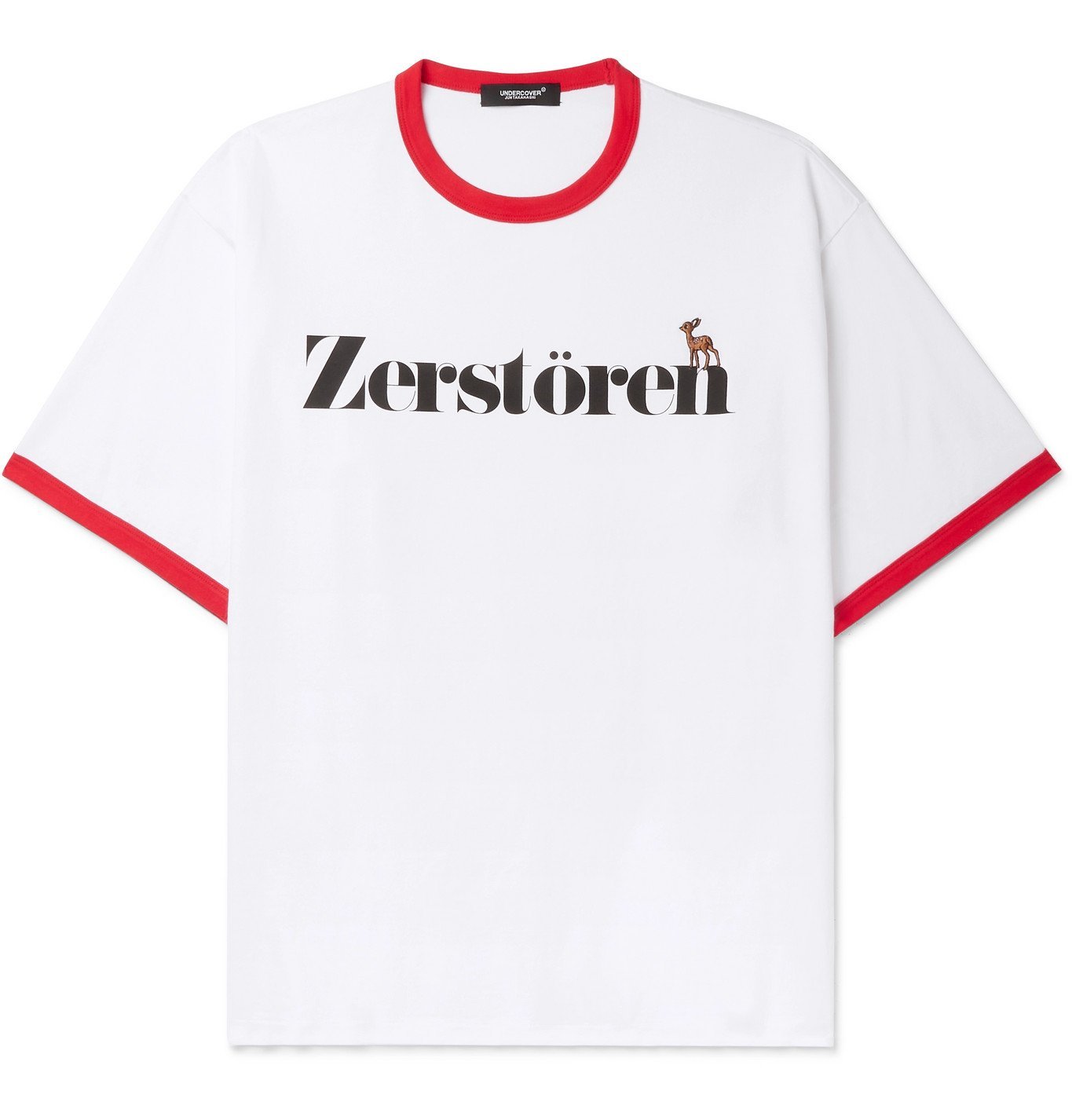 UNDERCOVER - Embroidered Printed Cotton-Jersey T-Shirt - White Undercover