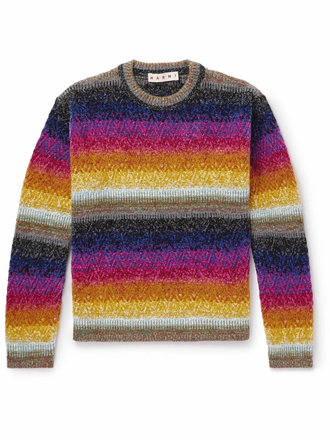 Marni - Striped Mohair and Virgin Wool-Blend Sweater - Multi Marni