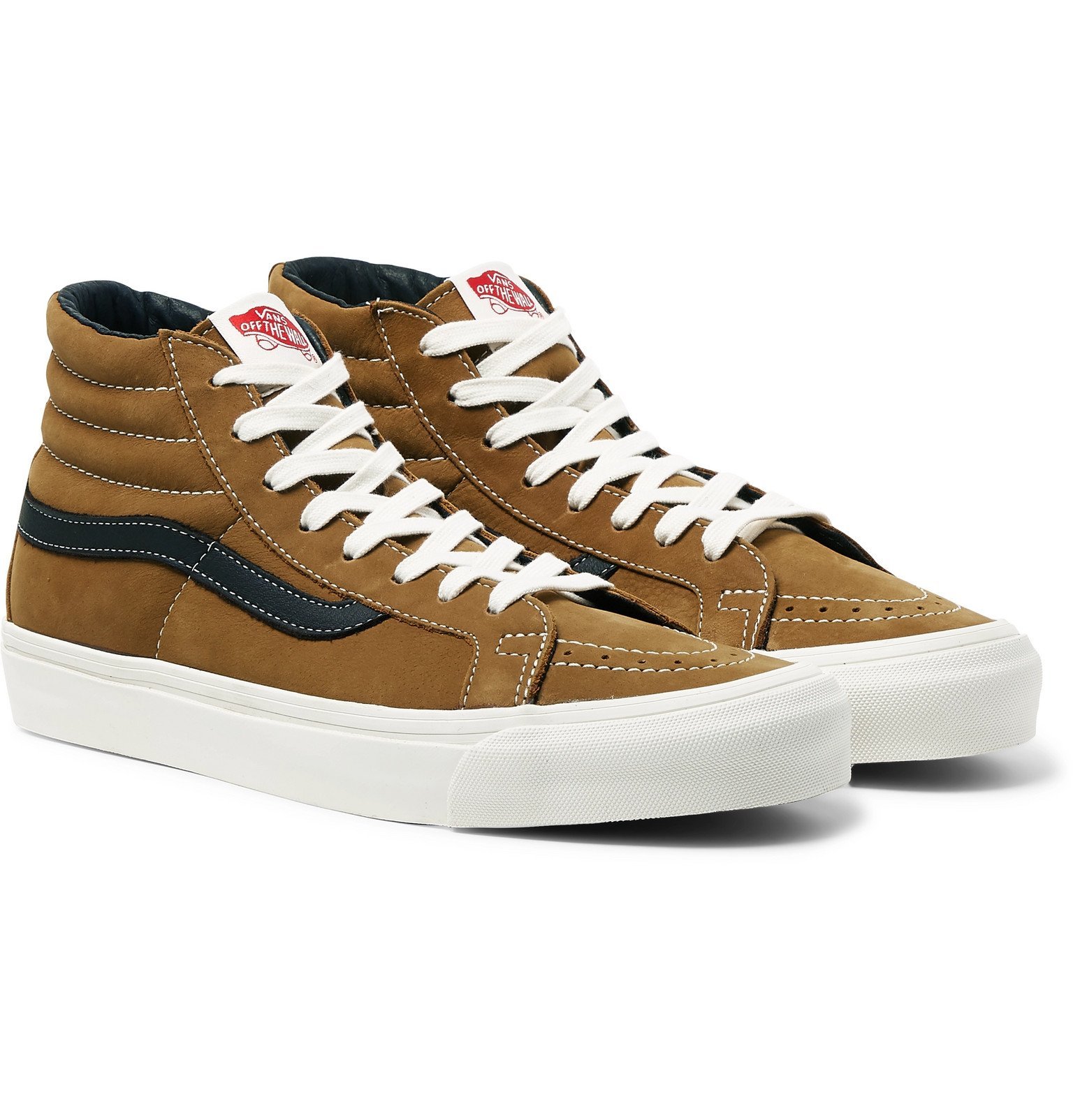 vans high top brown leather