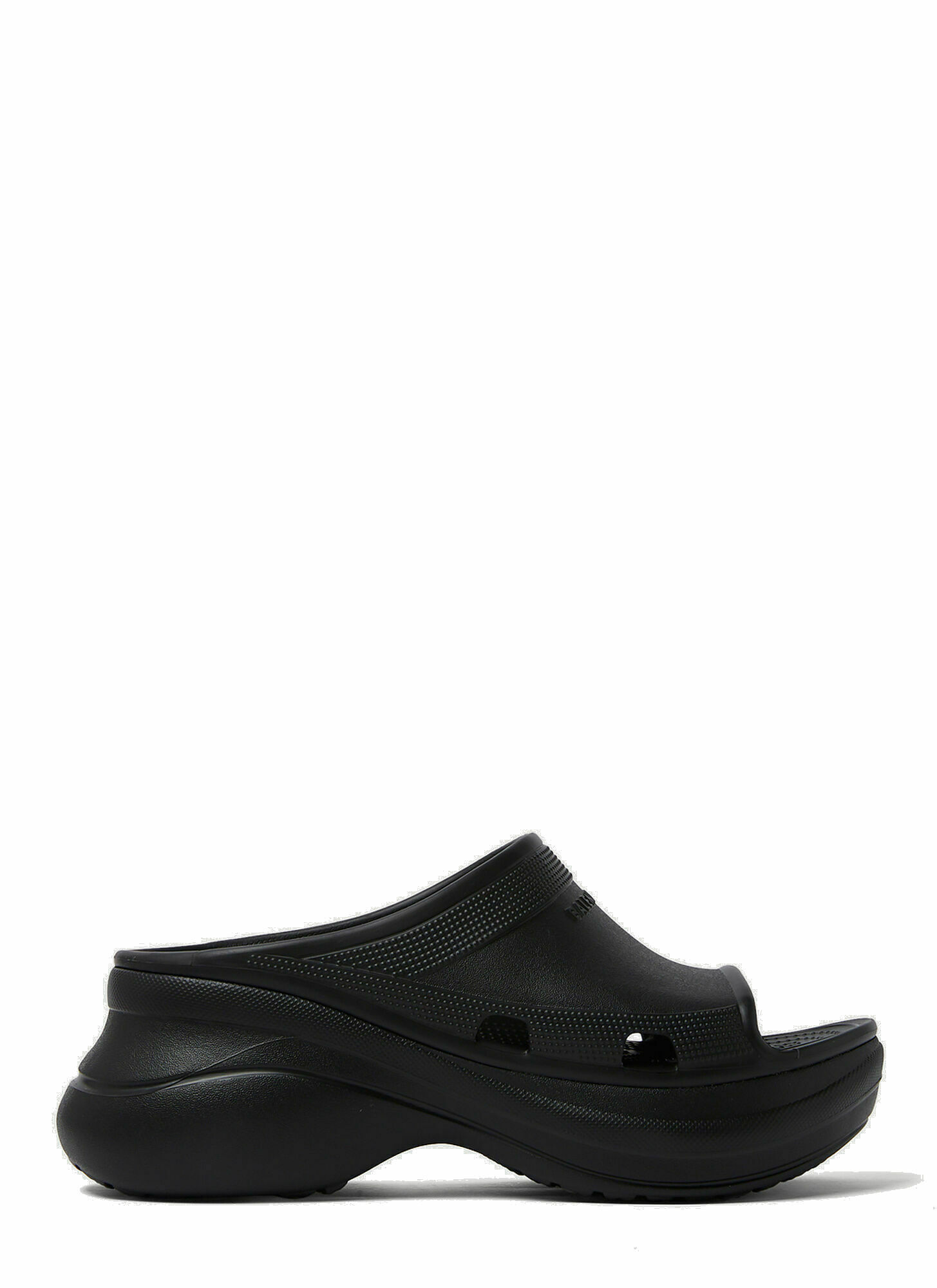 Photo: x Crocs Platform Pool Slides in Black