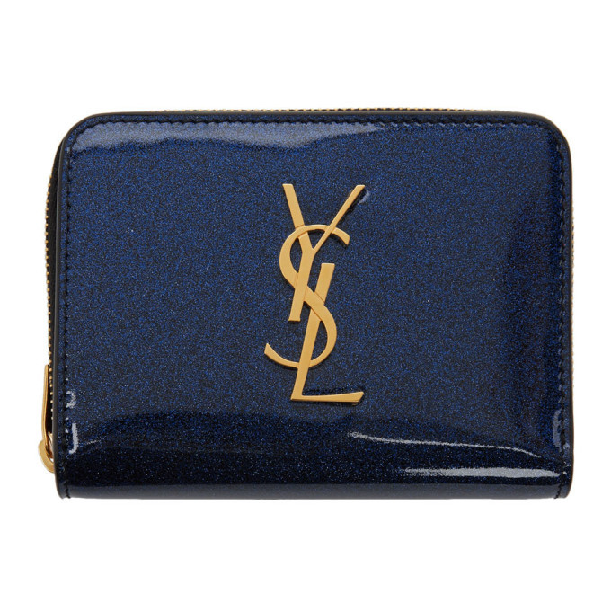 saint laurent glitter wallet