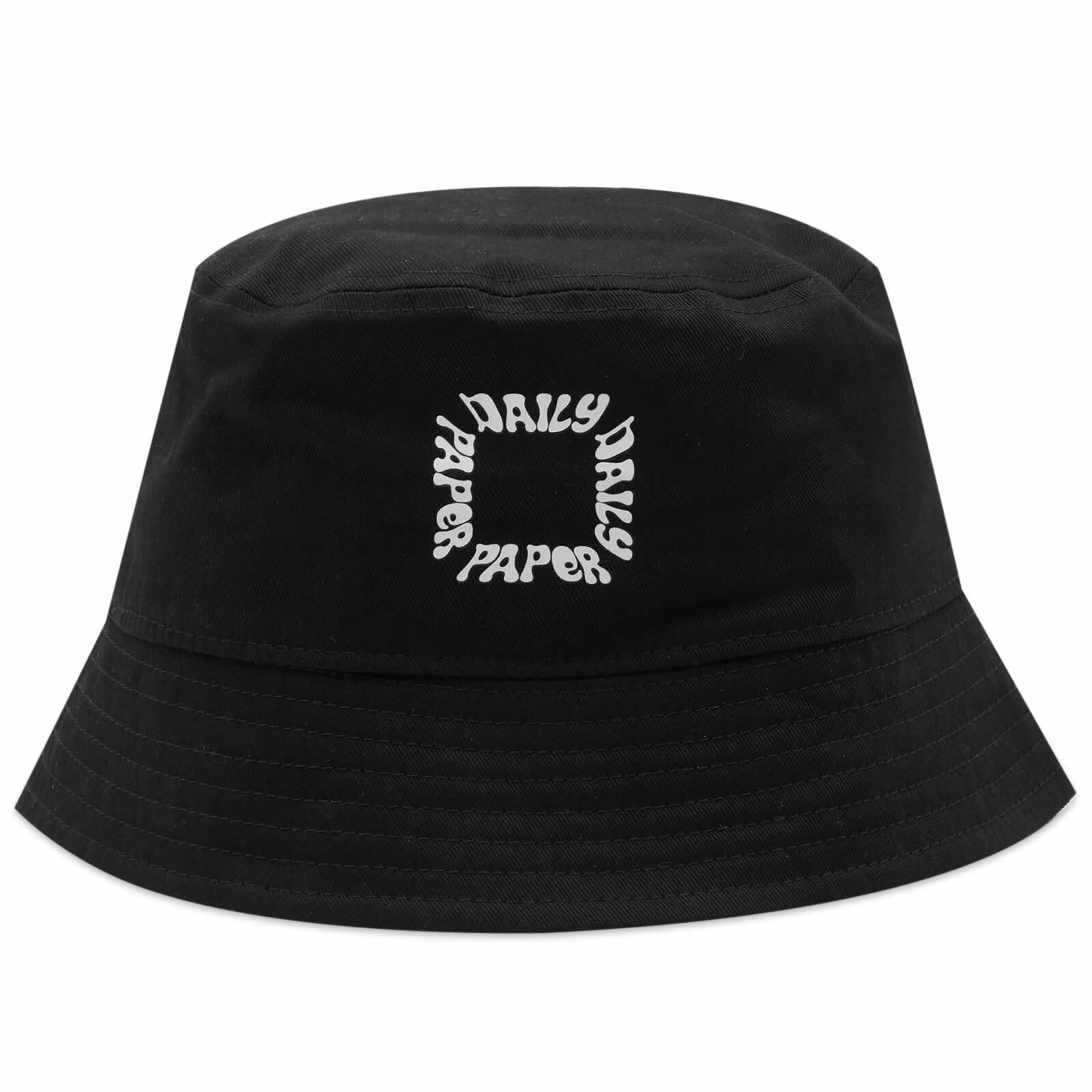 Daily Paper Men's Pobu Logo Bucket Hat in Black Monogram Daily Paper