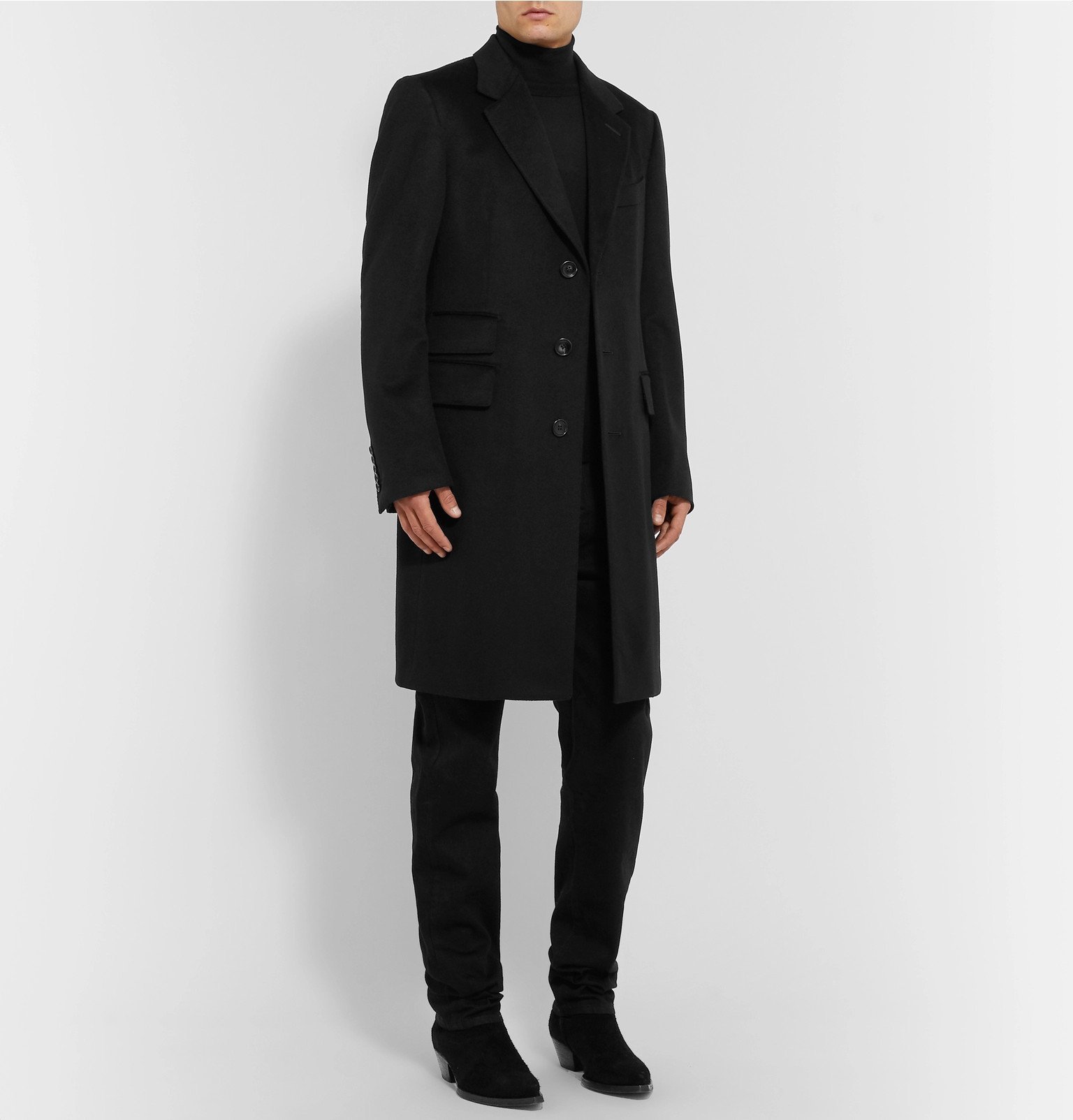 TOM FORD - Cashmere Overcoat - Black TOM FORD