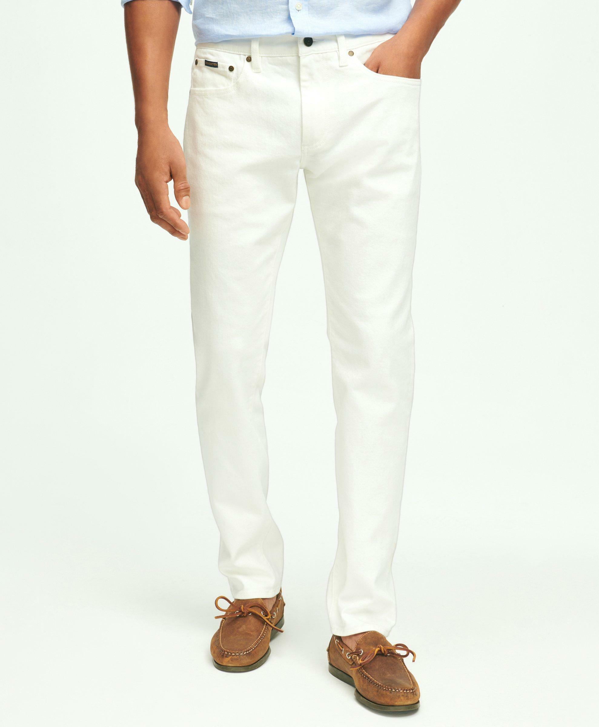 Photo: Brooks Brothers Men's Slim Fit Denim Jeans | White