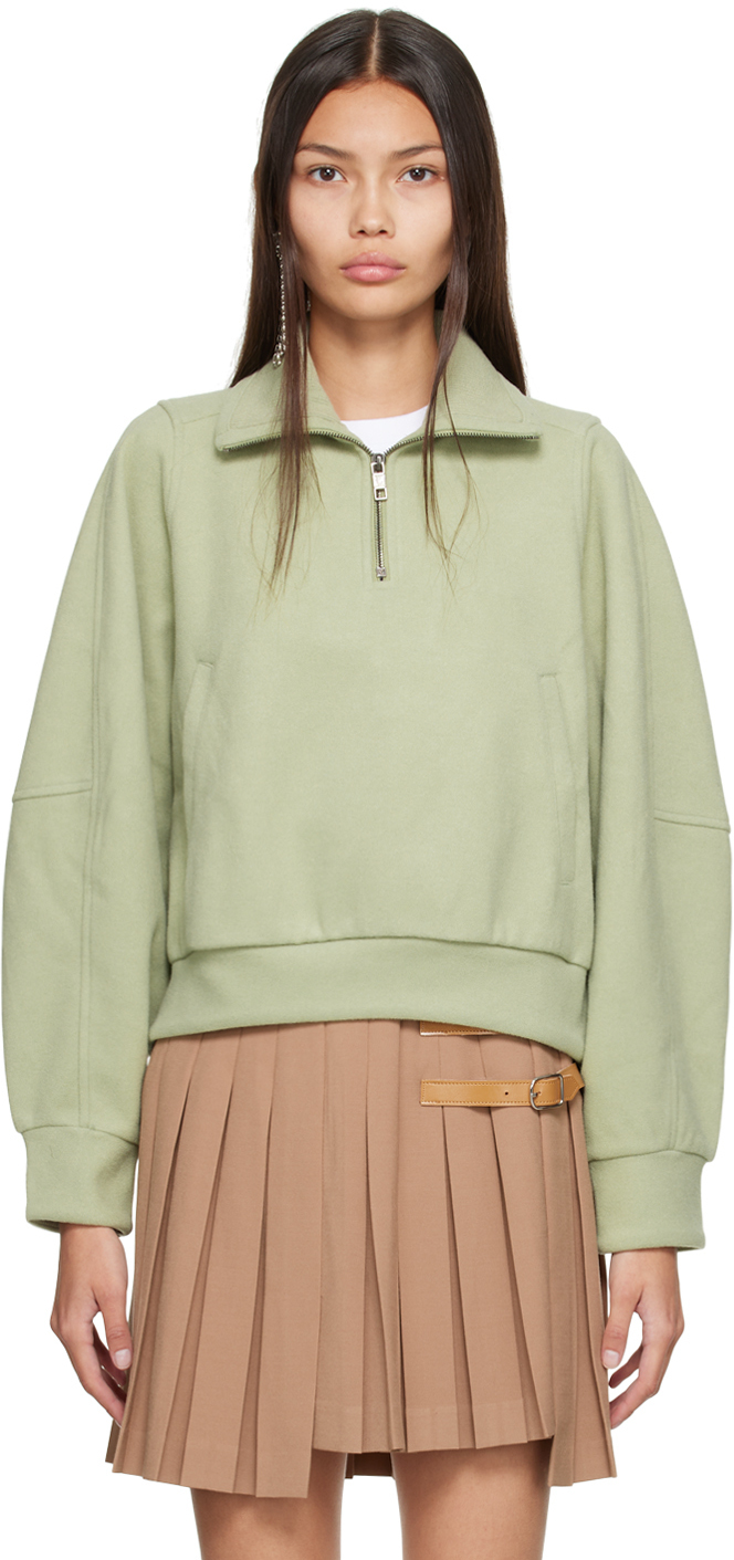 Wooyoungmi Green HalfZip Sweatshirt Wooyoungmi