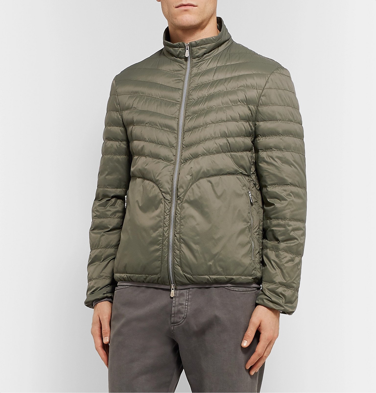 Brunello Cucinelli - Quilted Nylon Down Jacket - Green Brunello Cucinelli